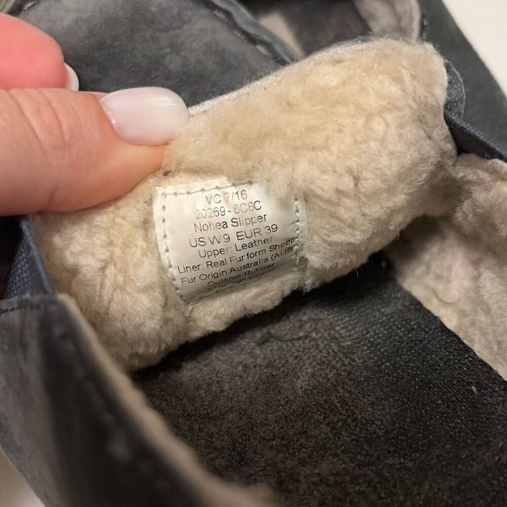✨Olukai Women's Nohea Sheepskin Grey Sz 9 Slippers✨ - Picture 8 of 8